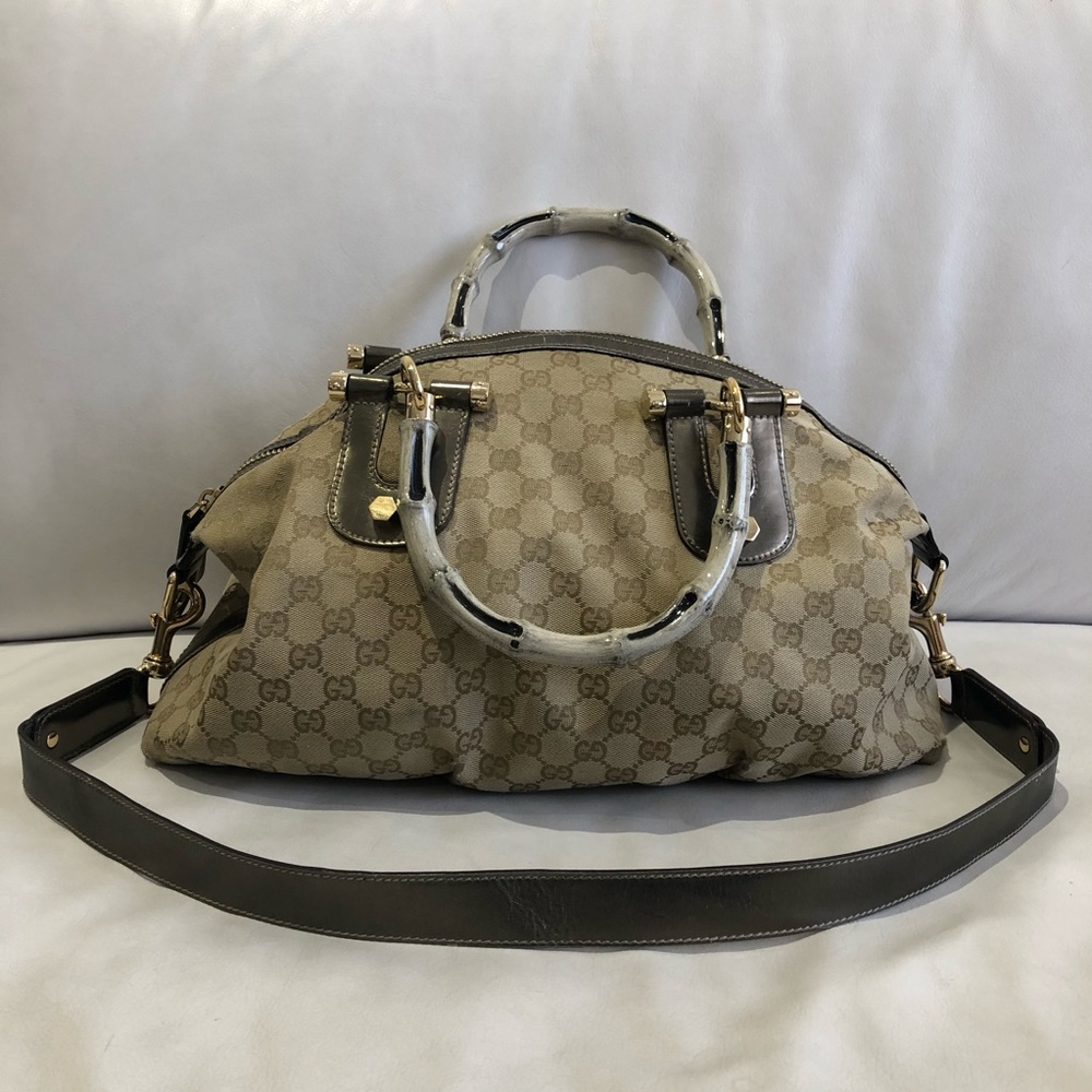 Authentic Gucci Bamboo Handle Handbag